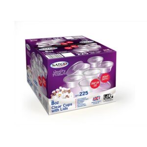 8OZ SAUCE CUPS&LIDS 225PCS