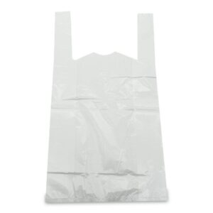 WHITE VEST MEDIUM CARRIER BAGS