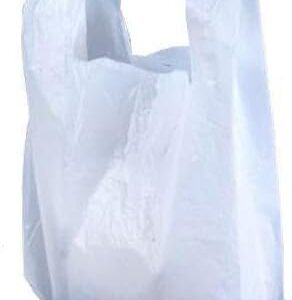 WHITE VEST JUMBO CARRIER BAG 13*19*23